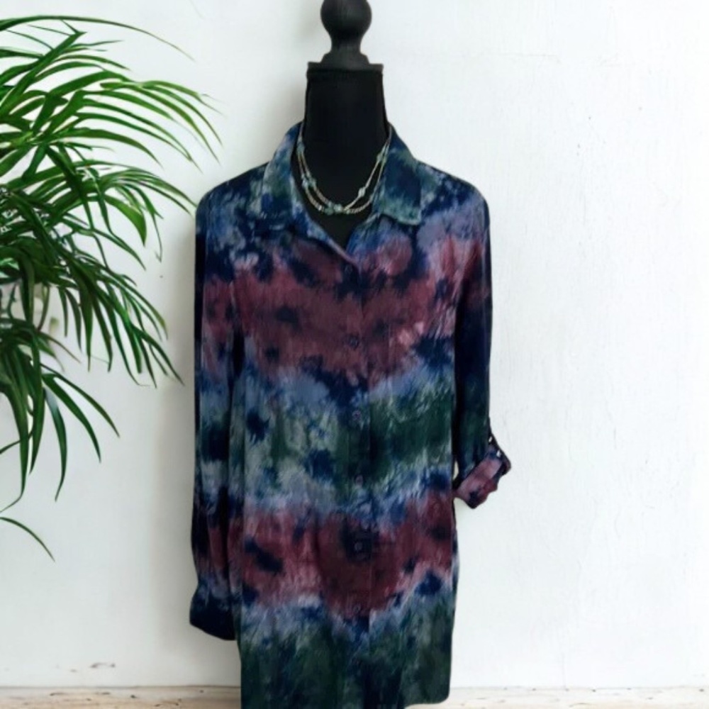 Intro Multicolor Tie-Dye Women's  Button down shirt